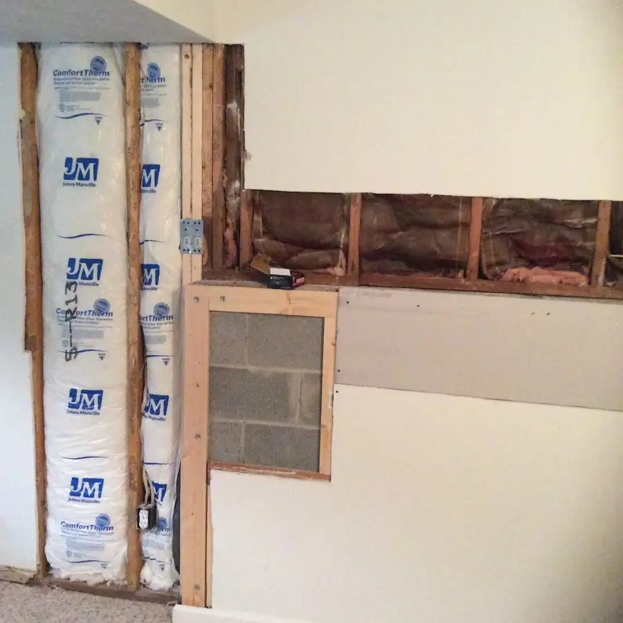 Wall insulation replacement during Contents Cleaning & Restoration in Bryan